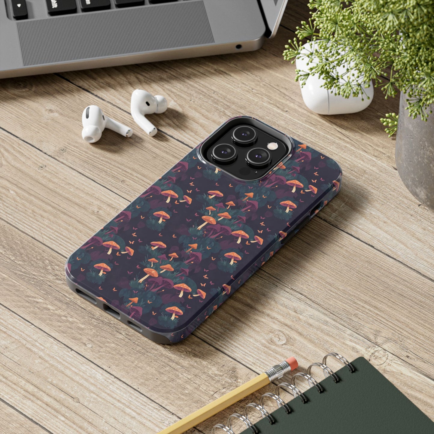 Witchy Mushroom And Moth IPhone Case | Witchy Phone Case | Mushroom Phone Case | Hippie Mushrooms | Night Moths