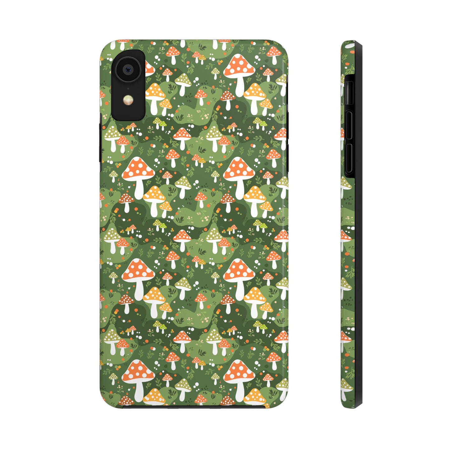 Phone Case - Whimsical Mushroom Pattern, Folk Art Design