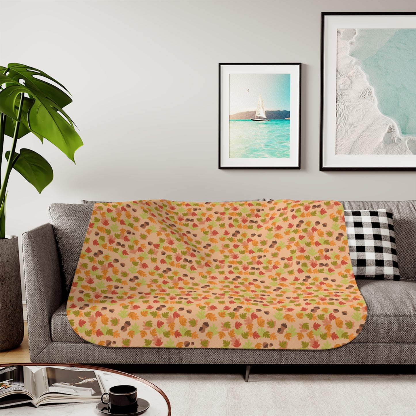 Autumn Leaves Soft Plush Blanket