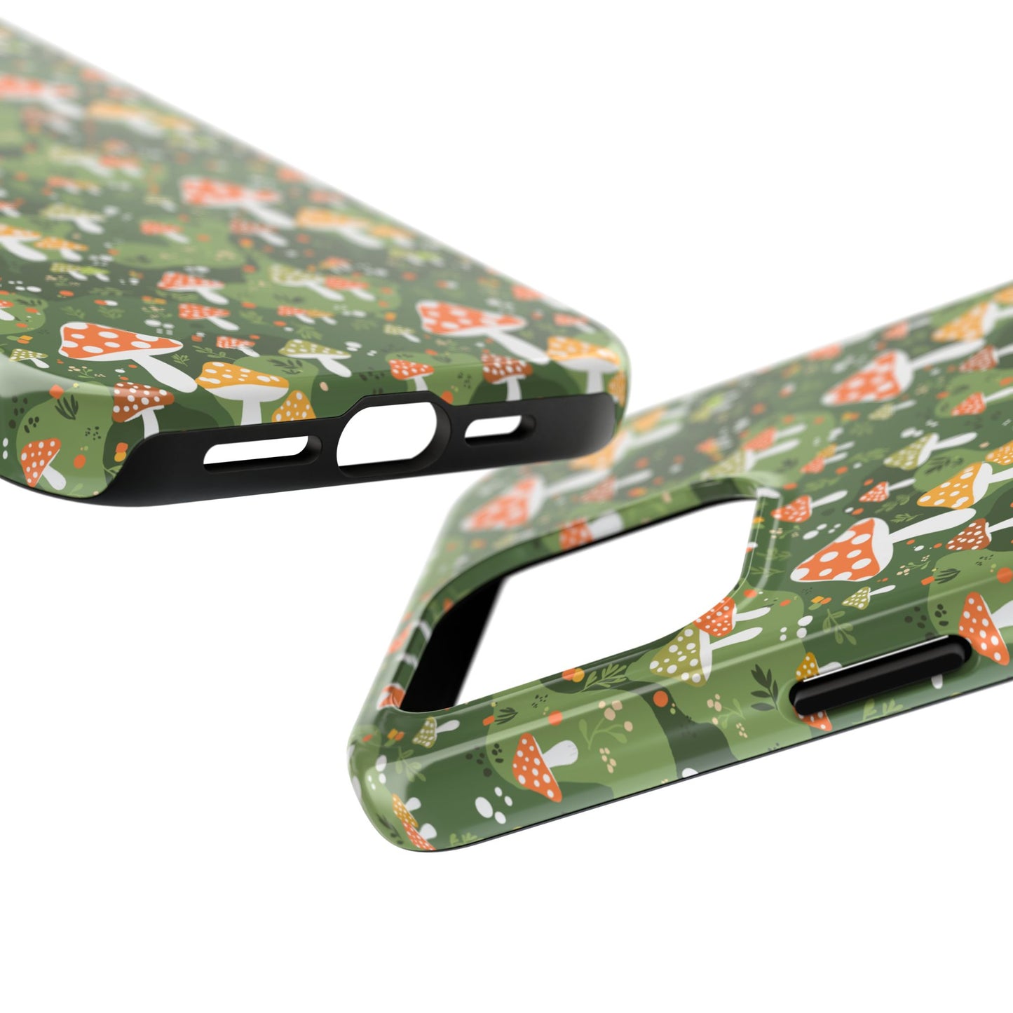 Phone Case - Whimsical Mushroom Pattern, Folk Art Design