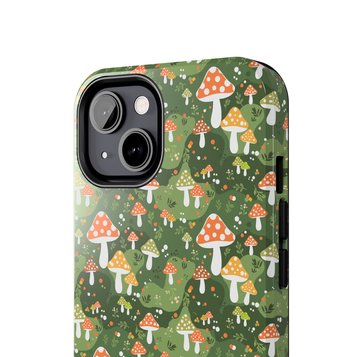 Phone Case - Whimsical Mushroom Pattern, Folk Art Design