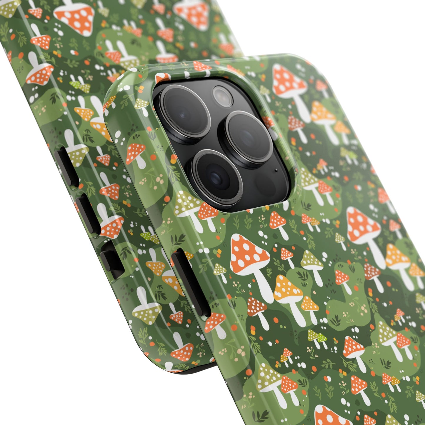 Phone Case - Whimsical Mushroom Pattern, Folk Art Design