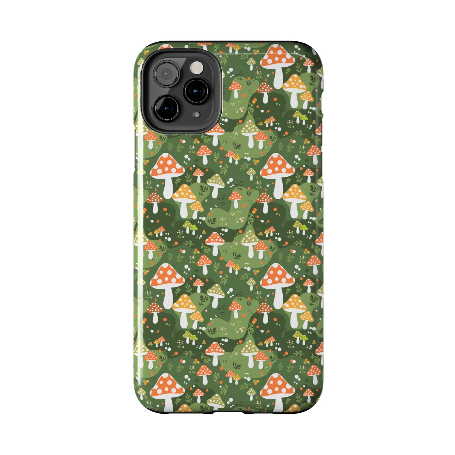 Phone Case - Whimsical Mushroom Pattern, Folk Art Design