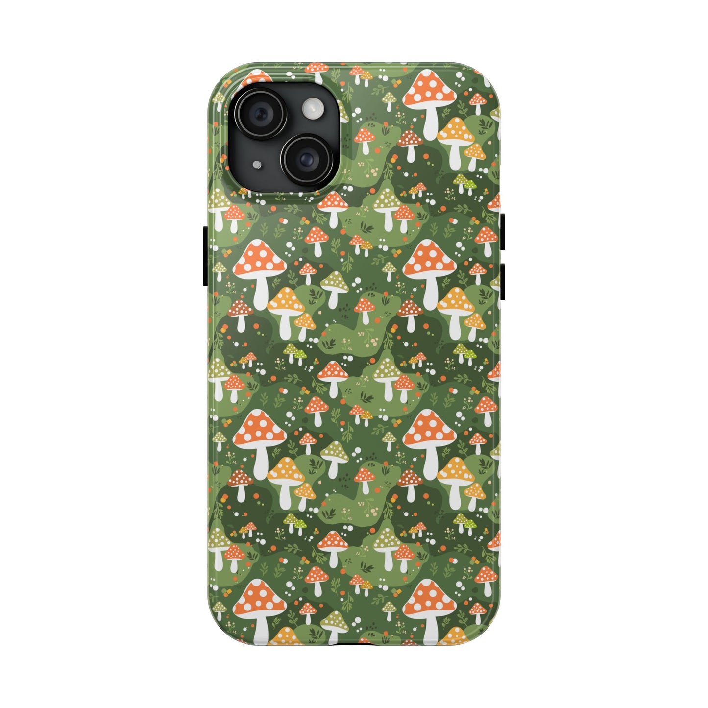 Phone Case - Whimsical Mushroom Pattern, Folk Art Design
