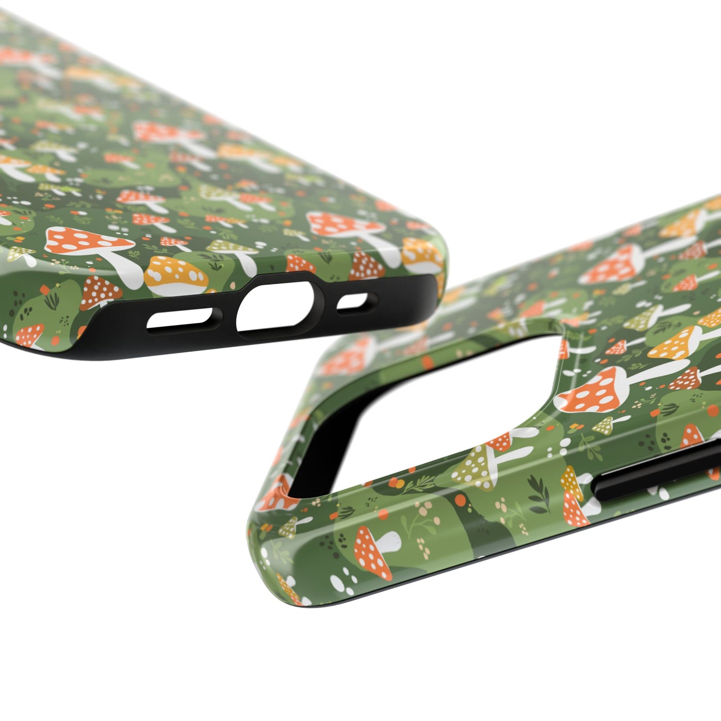 Phone Case - Whimsical Mushroom Pattern, Folk Art Design