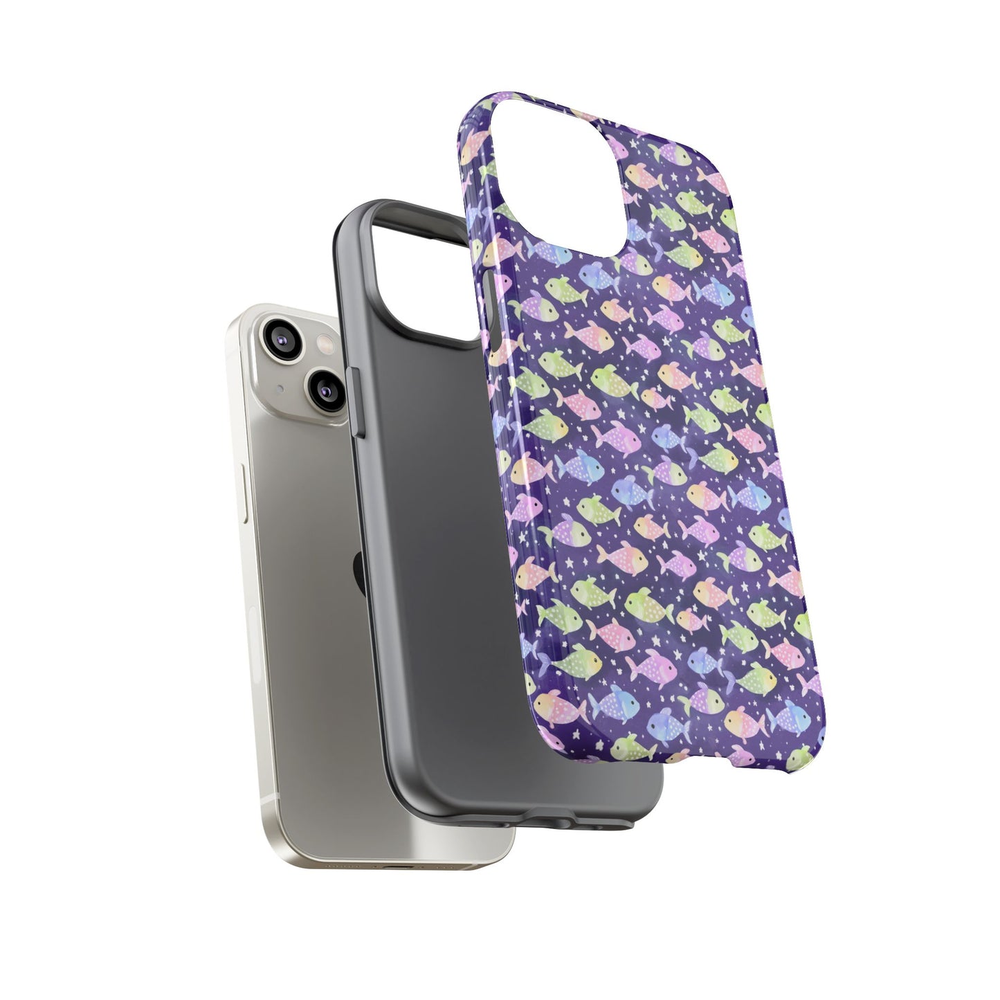 Fish And Stars | Tough Cases | Phone Case | Protective Cover | Ocean Themed | Sea Themed | Cute Phone Cover | Colorful