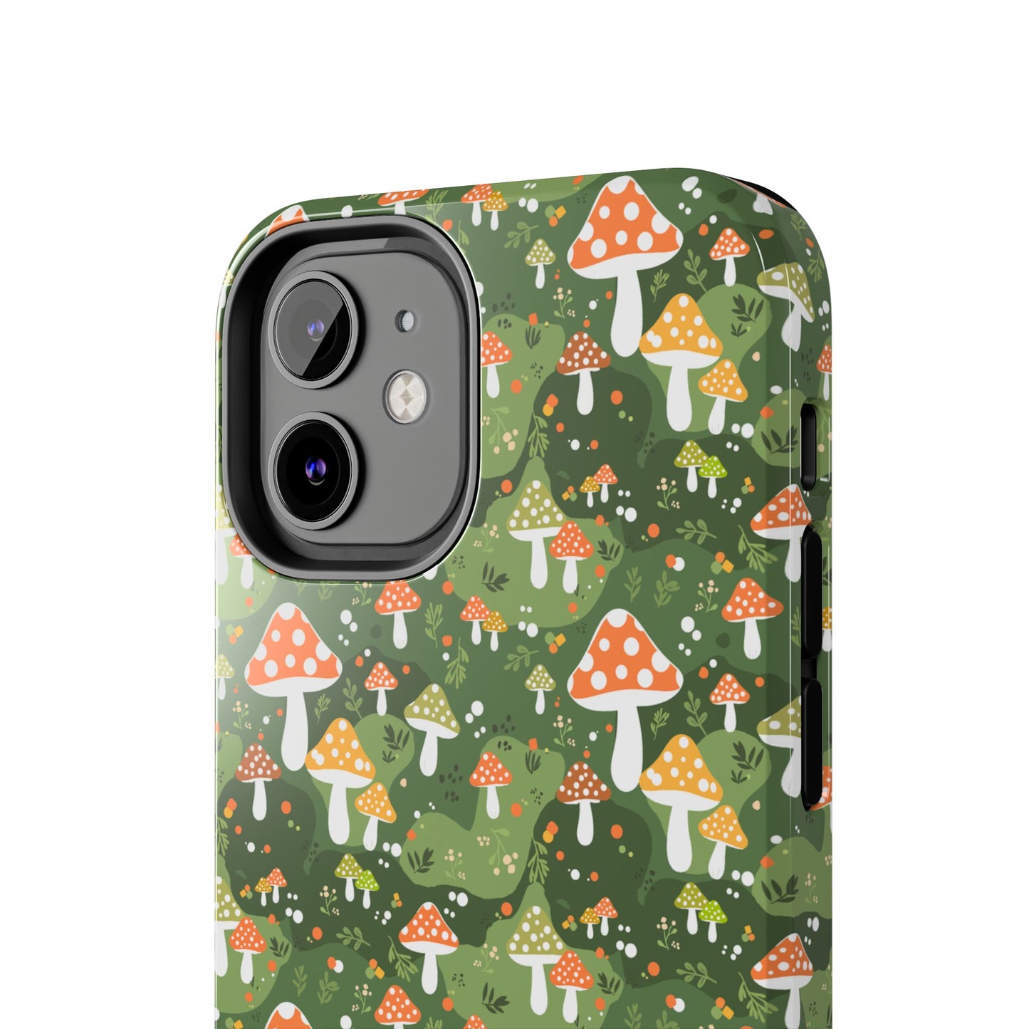 Phone Case - Whimsical Mushroom Pattern, Folk Art Design