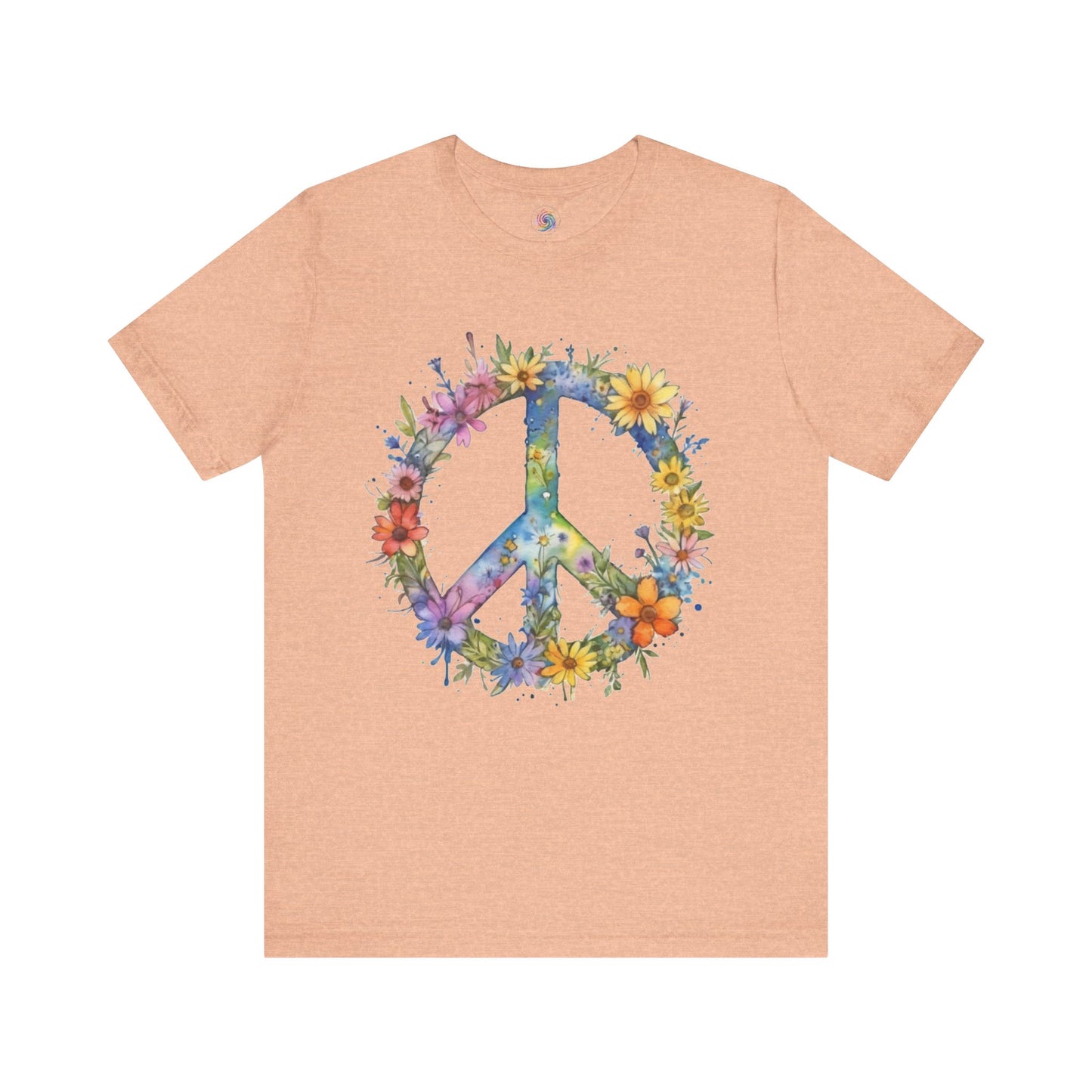 Flower Power Shirt | Vintage Hippie Shirt | Peace Sign Tshirt | Floral Peace Sign Tee | Boho Floral Shirt | Hippie Peace Sign