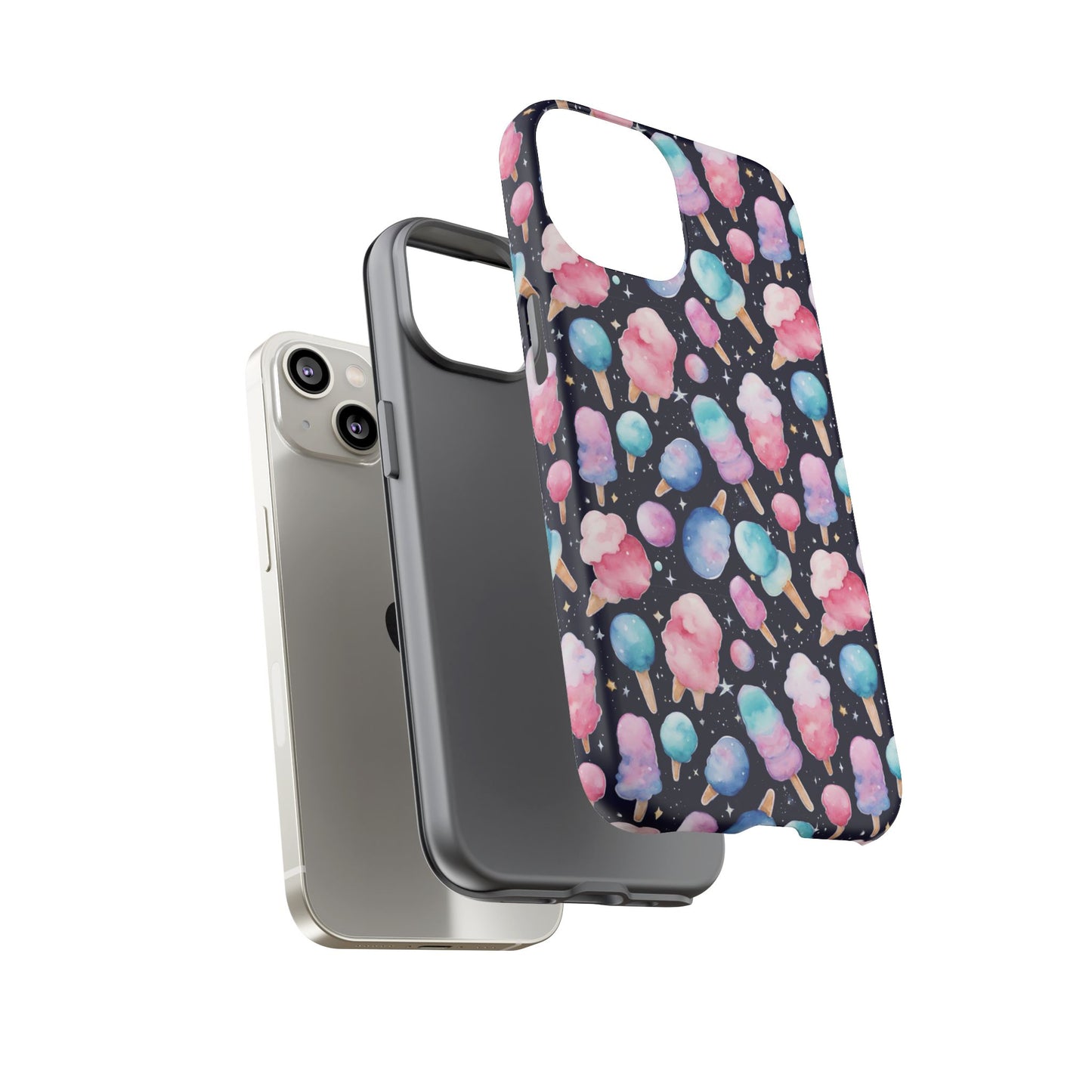 Cotton Candy Space Explosion Tough Case For iPhone Samsung