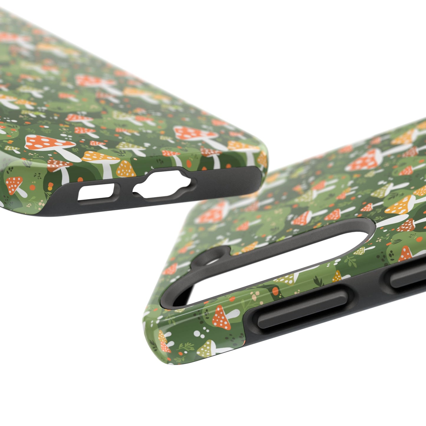 Phone Case - Whimsical Mushroom Pattern, Folk Art Design