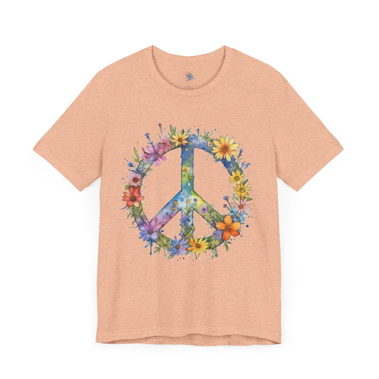 Flower Power Shirt | Vintage Hippie Shirt | Peace Sign Tshirt | Floral Peace Sign Tee | Boho Floral Shirt | Hippie Peace Sign