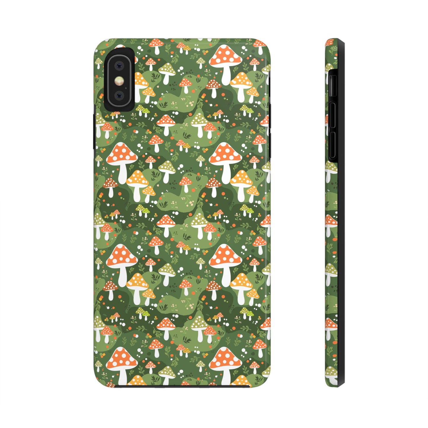 Phone Case - Whimsical Mushroom Pattern, Folk Art Design