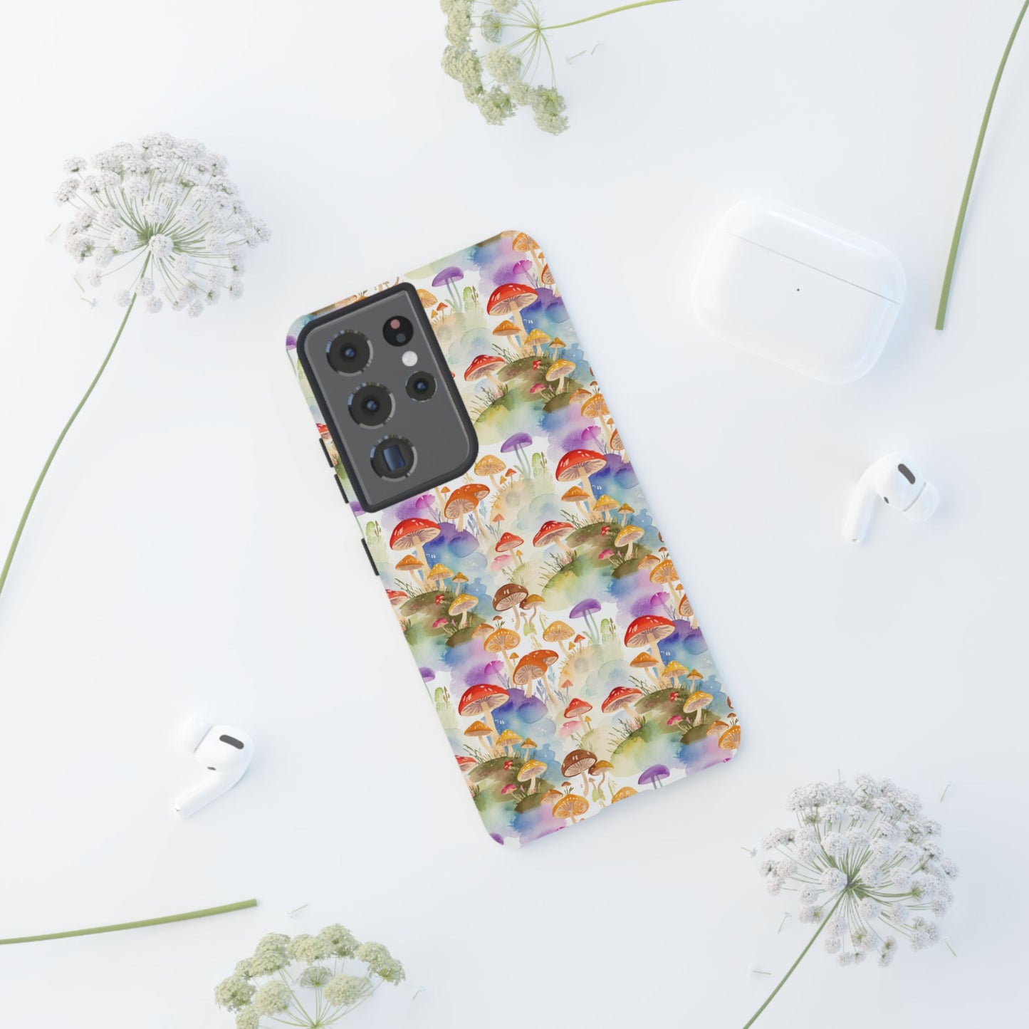 Mushroom Phone Case | Shroom Phone Cover | Hippie Themed Phone Case | Cute mushroom Pattern | Tough Case