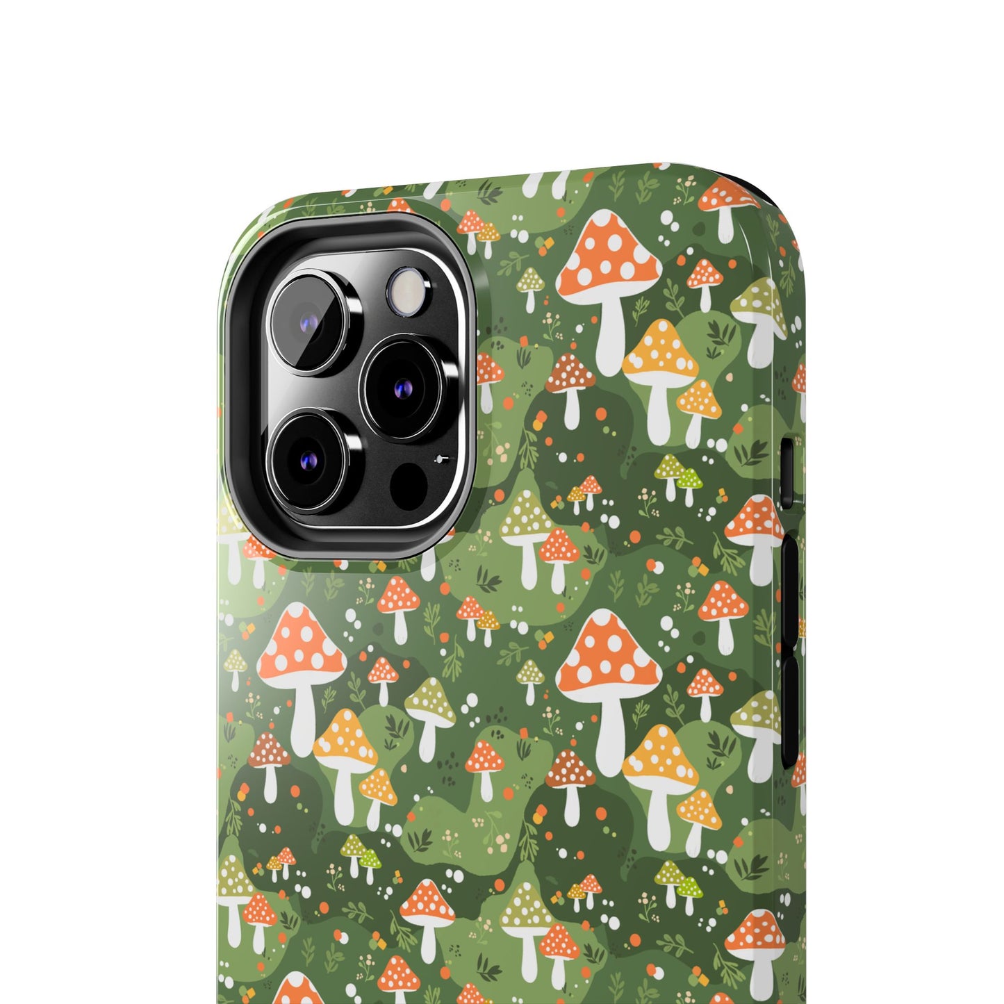 Phone Case - Whimsical Mushroom Pattern, Folk Art Design