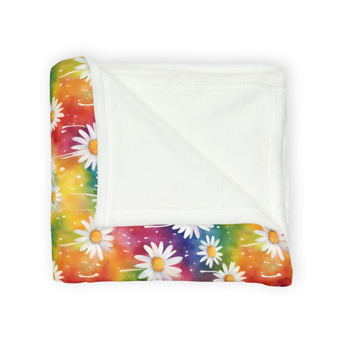 Daisy Rainbow Storm Soft Plush Blanket
