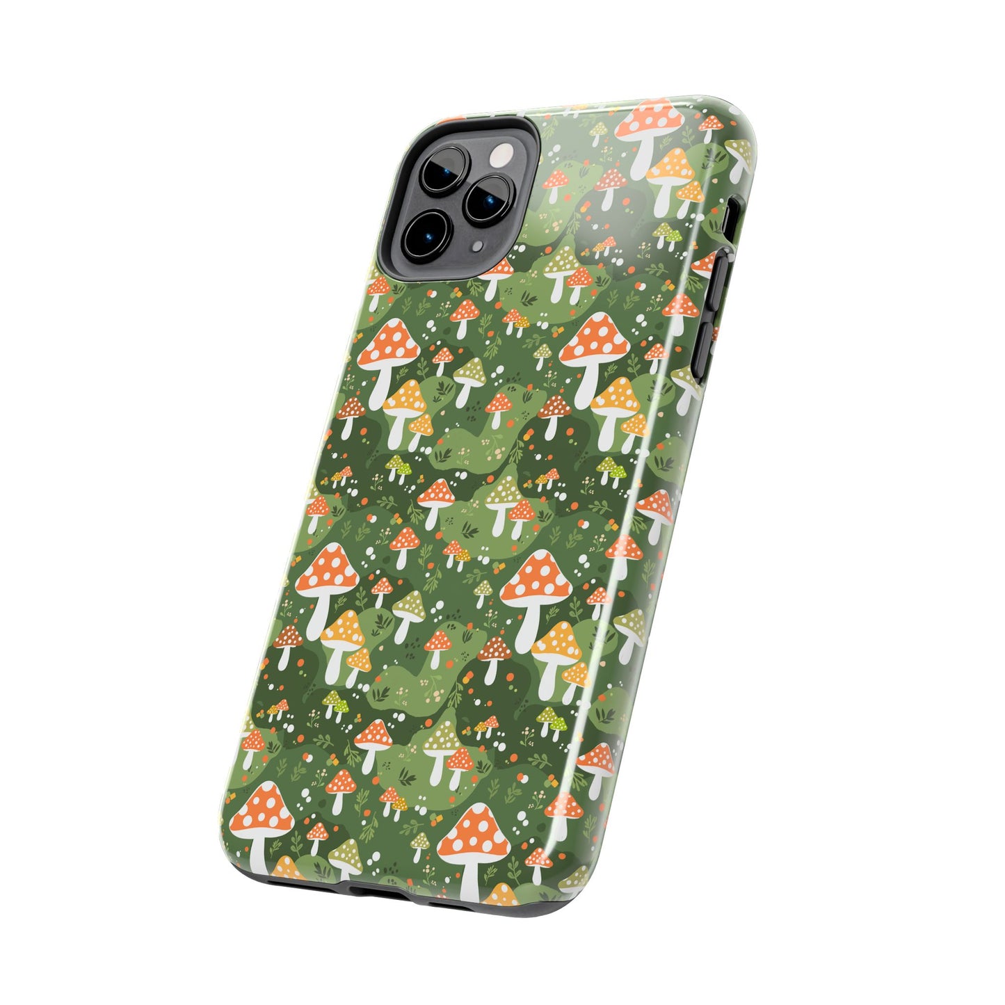 Phone Case - Whimsical Mushroom Pattern, Folk Art Design