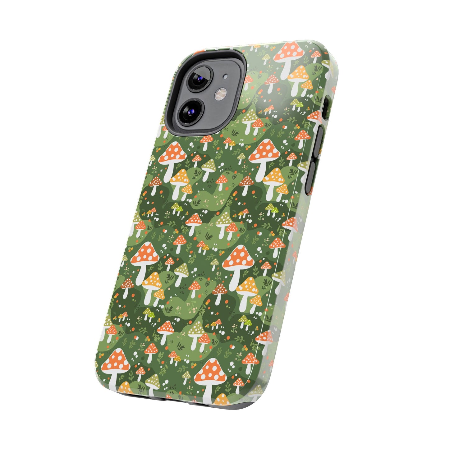 Phone Case - Whimsical Mushroom Pattern, Folk Art Design