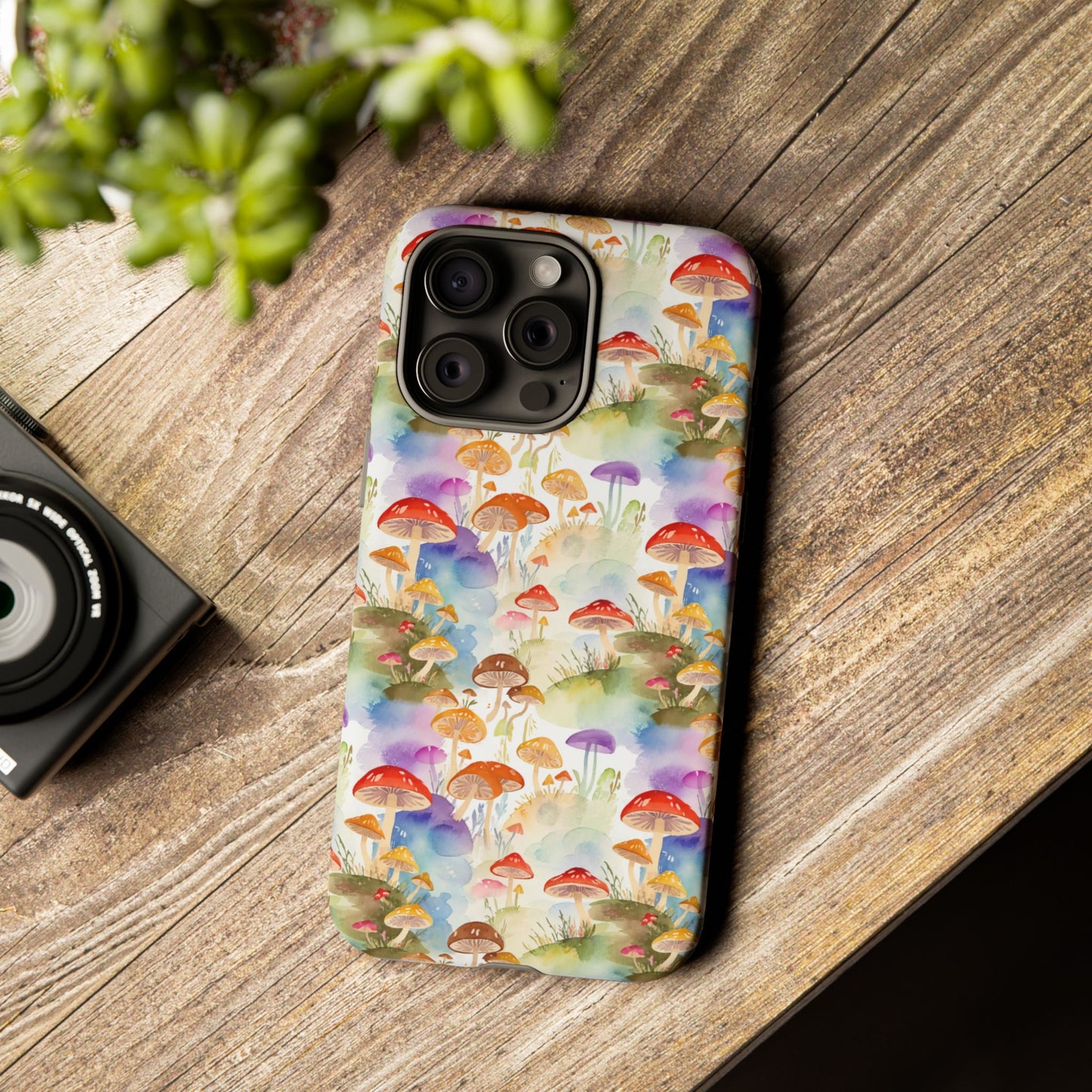 Mushroom Phone Case | Shroom Phone Cover | Hippie Themed Phone Case | Cute mushroom Pattern | Tough Case