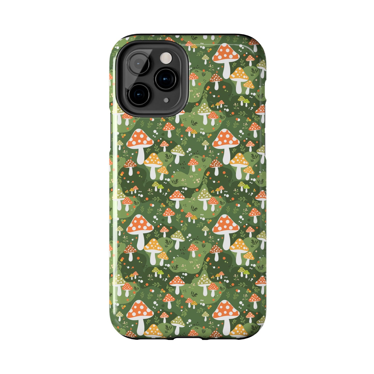 Phone Case - Whimsical Mushroom Pattern, Folk Art Design