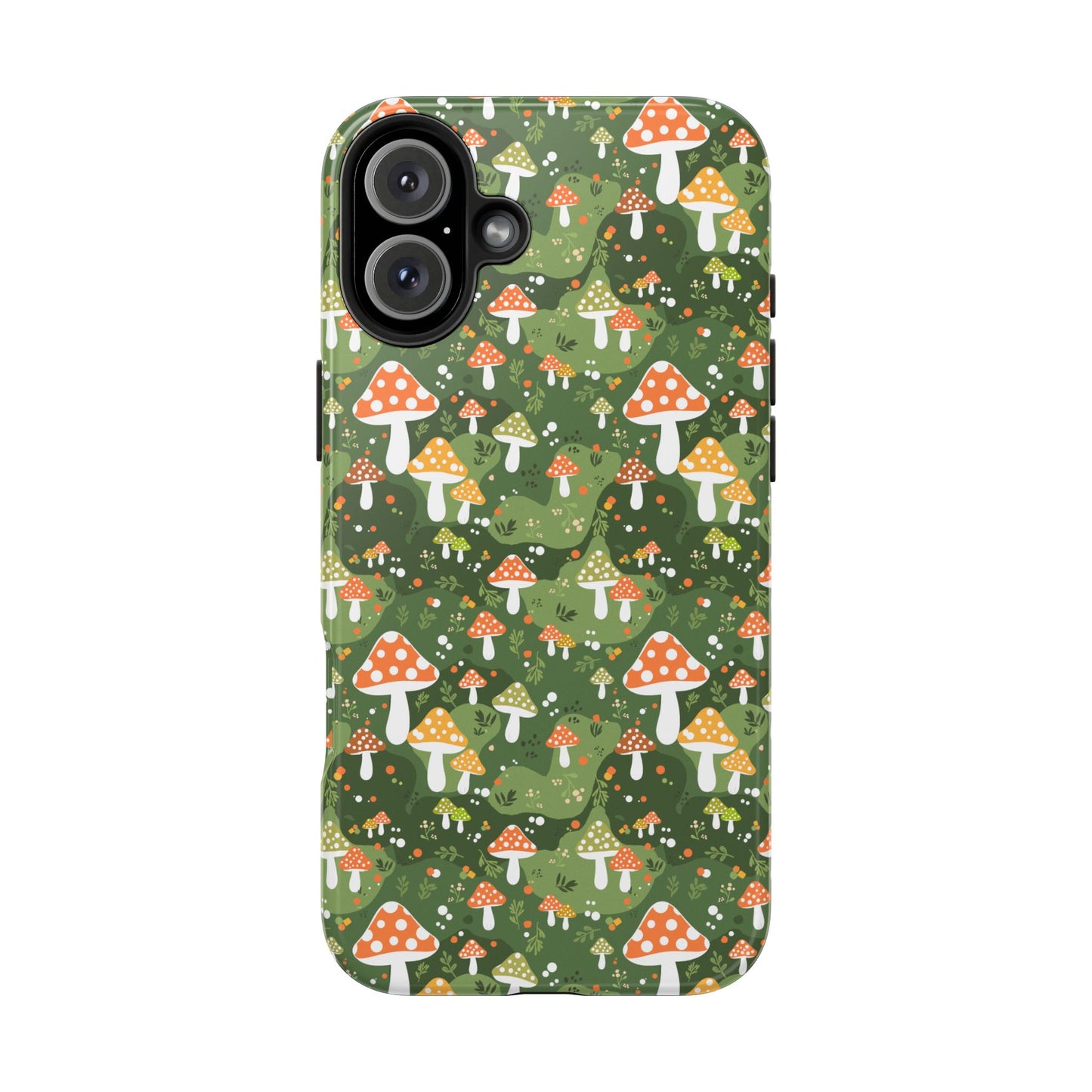 Phone Case - Whimsical Mushroom Pattern, Folk Art Design
