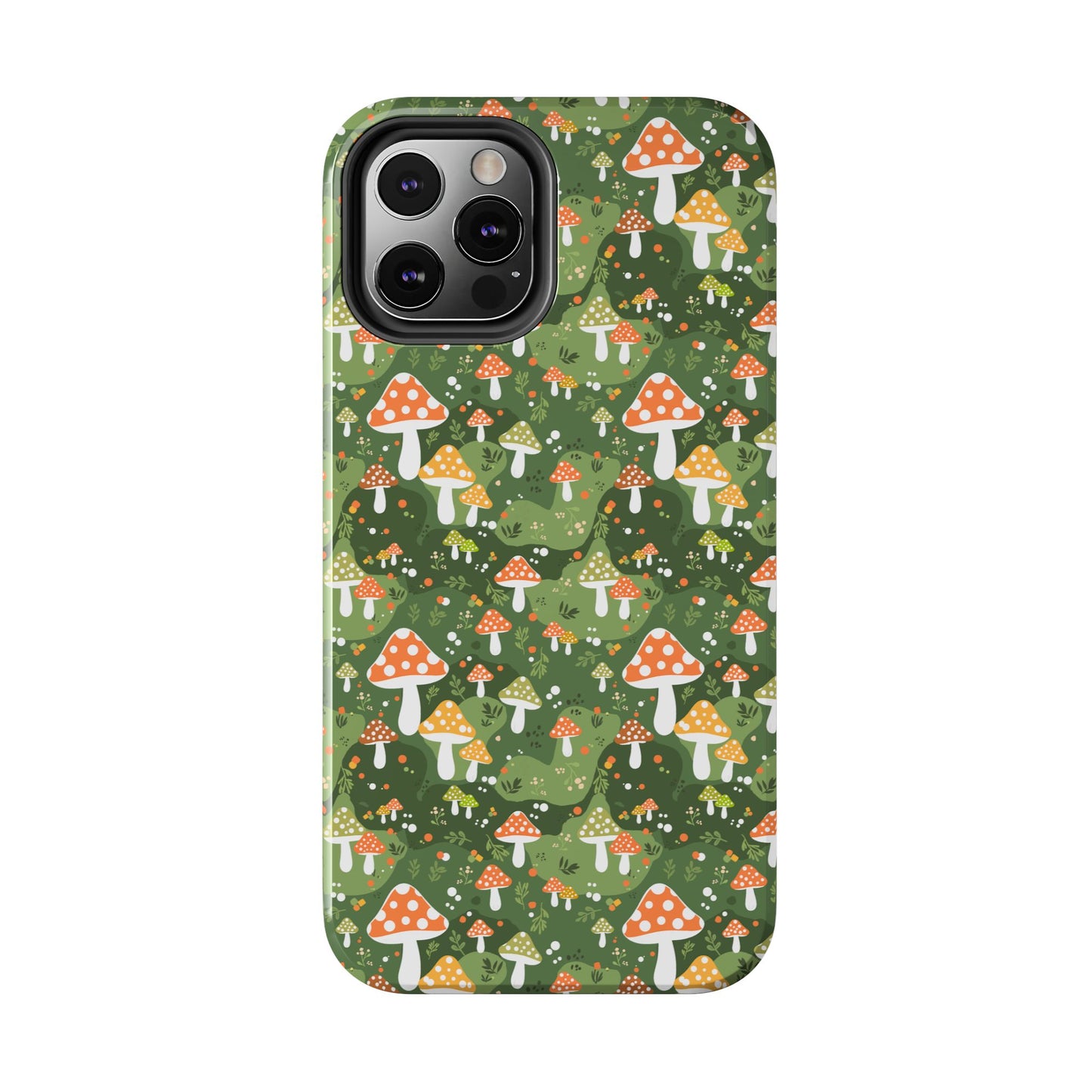 Phone Case - Whimsical Mushroom Pattern, Folk Art Design