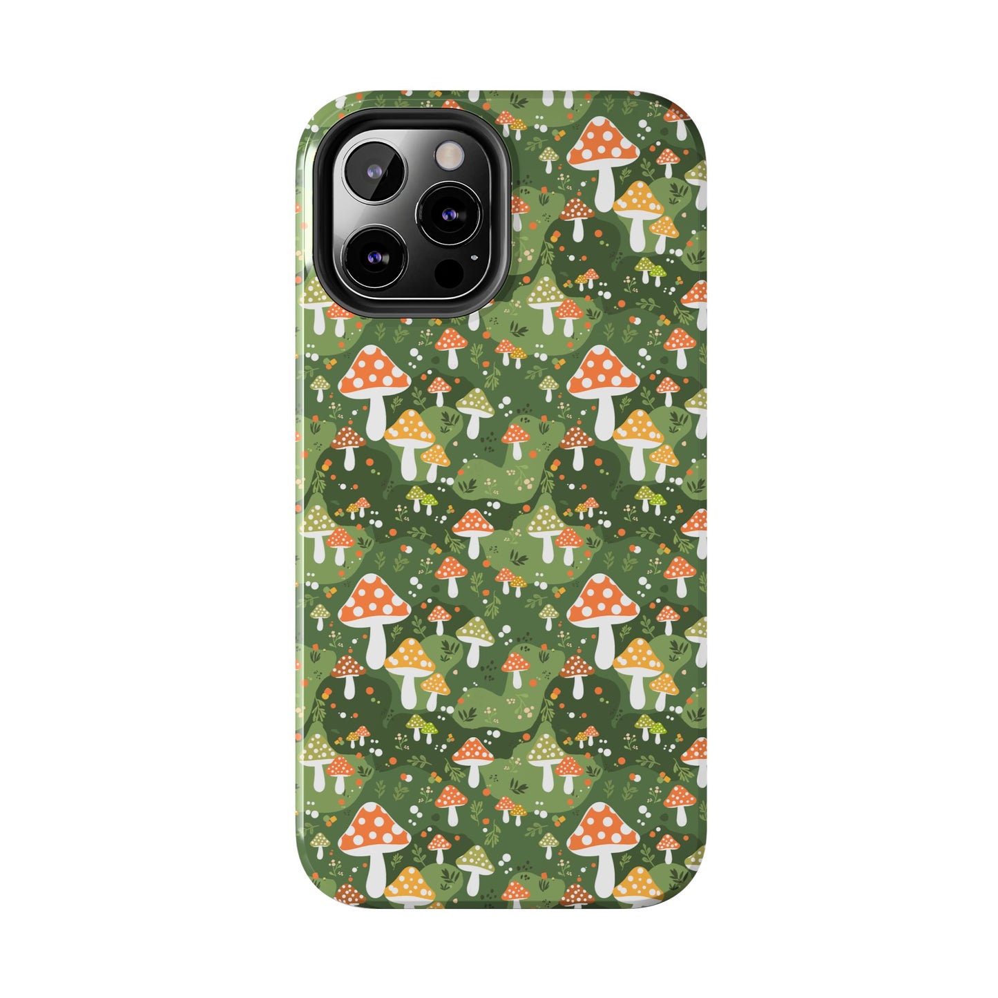 Phone Case - Whimsical Mushroom Pattern, Folk Art Design