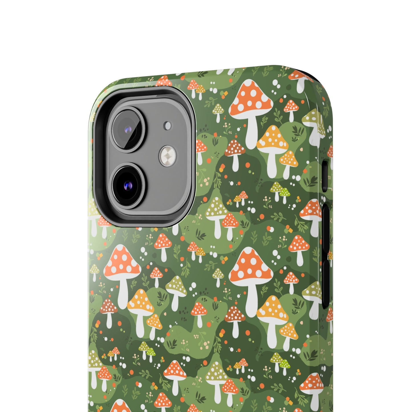 Phone Case - Whimsical Mushroom Pattern, Folk Art Design