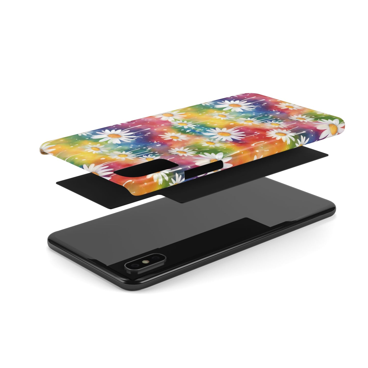 Daisy Rainbow Storm Slim Phone Case Protects And Beautifies
