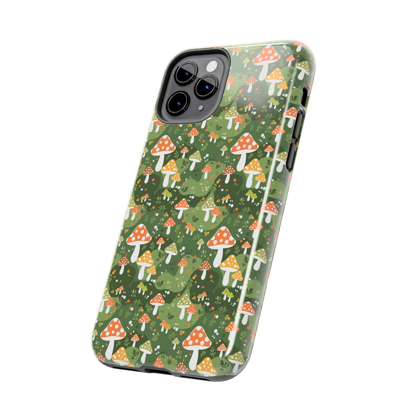 Phone Case - Whimsical Mushroom Pattern, Folk Art Design