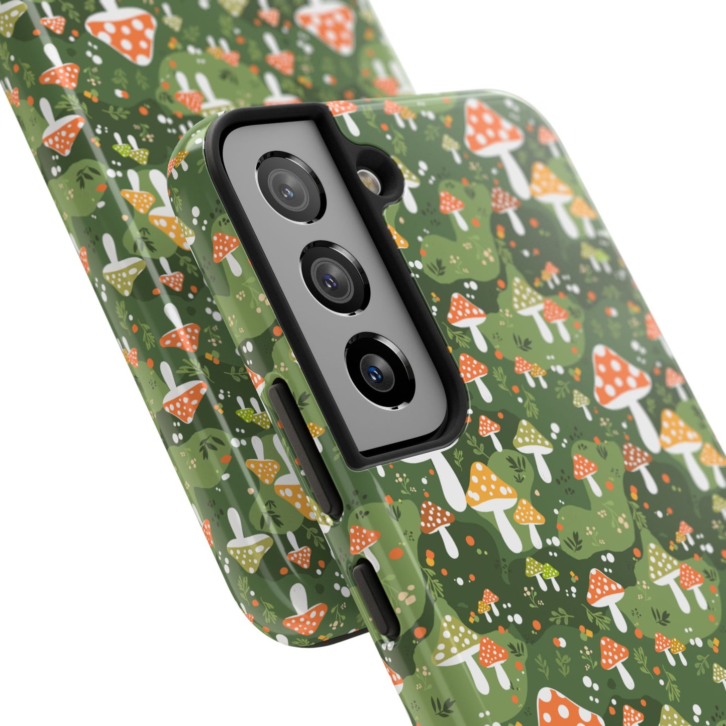 Phone Case - Whimsical Mushroom Pattern, Folk Art Design