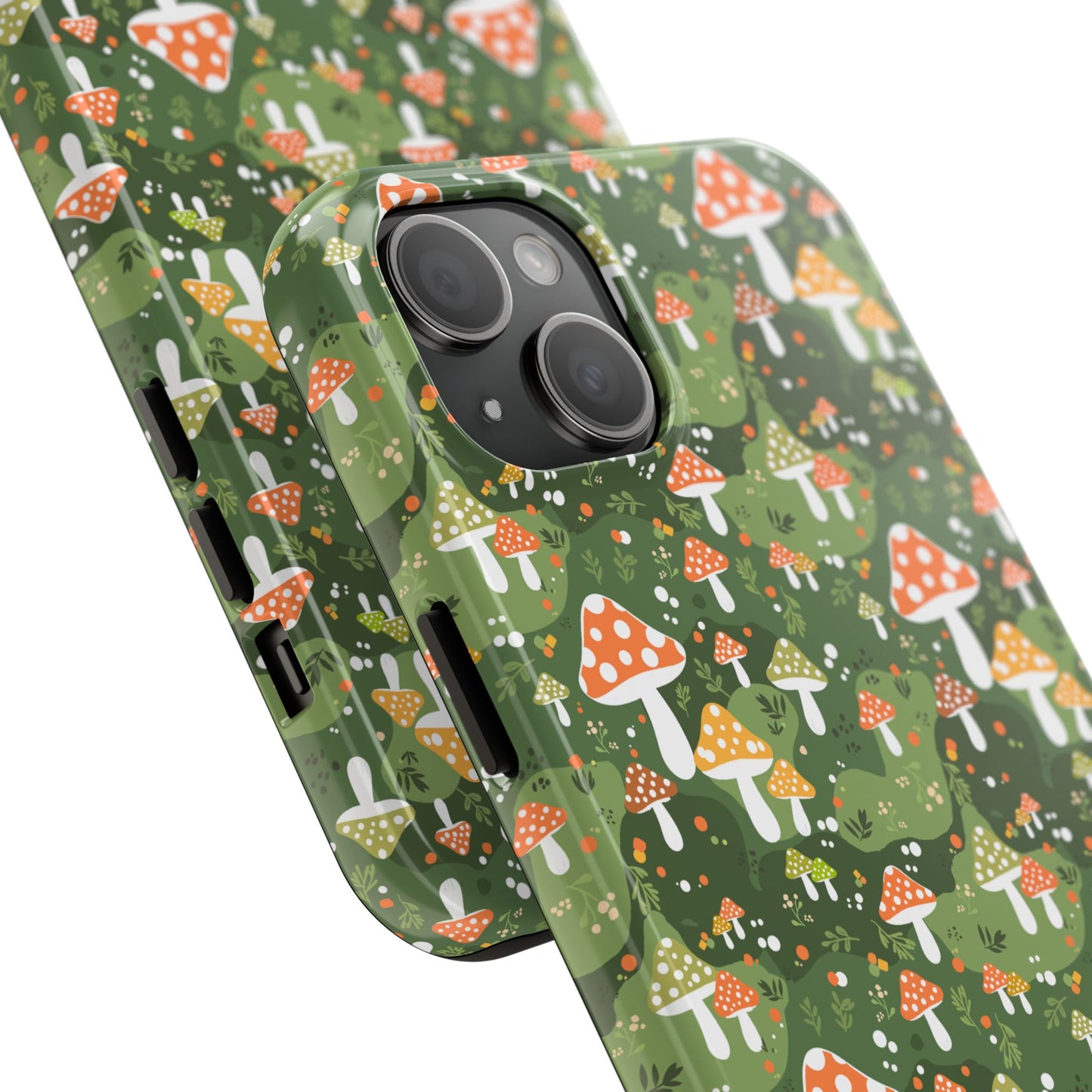 Phone Case - Whimsical Mushroom Pattern, Folk Art Design