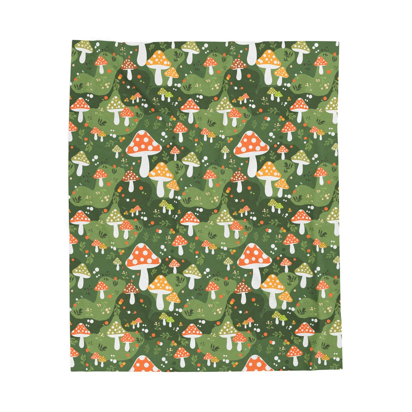 Enchanting Mushroom Pattern Soft Plush Blanket