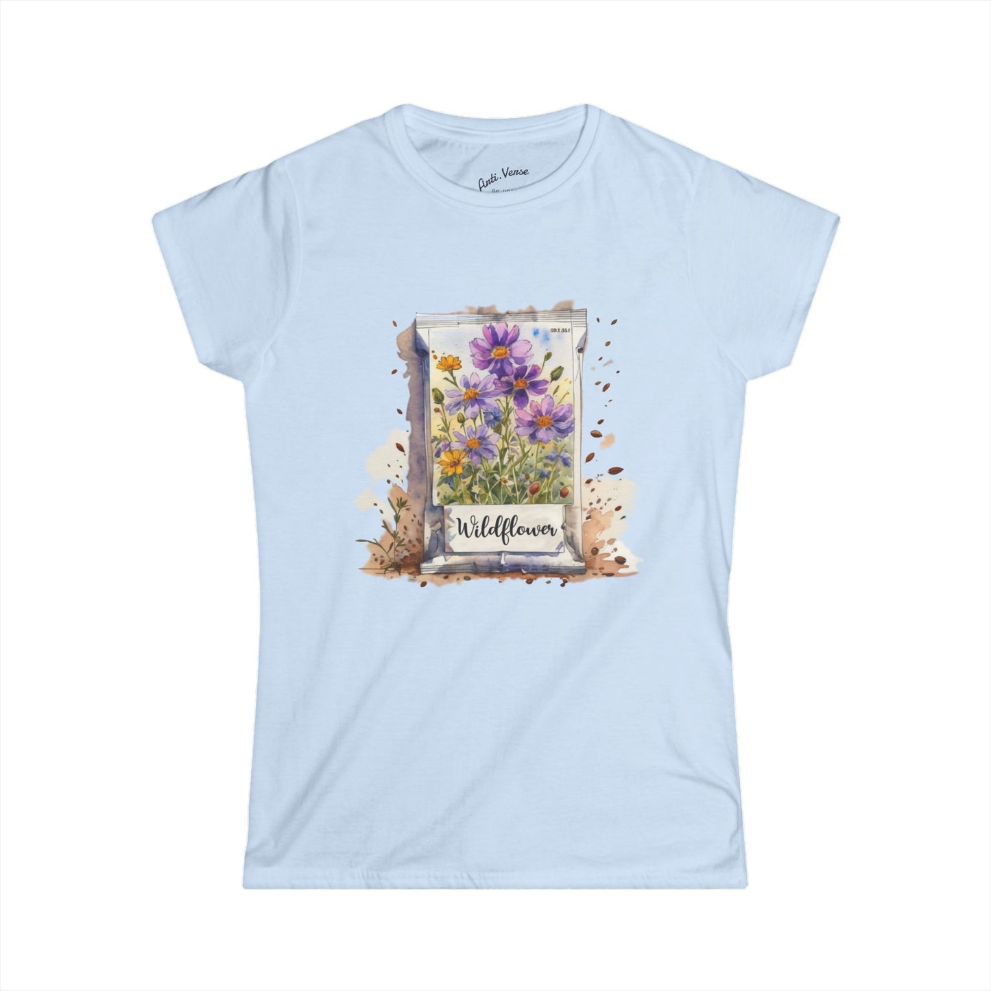 Seed Packet Women's Tee - Watercolor Floral Design