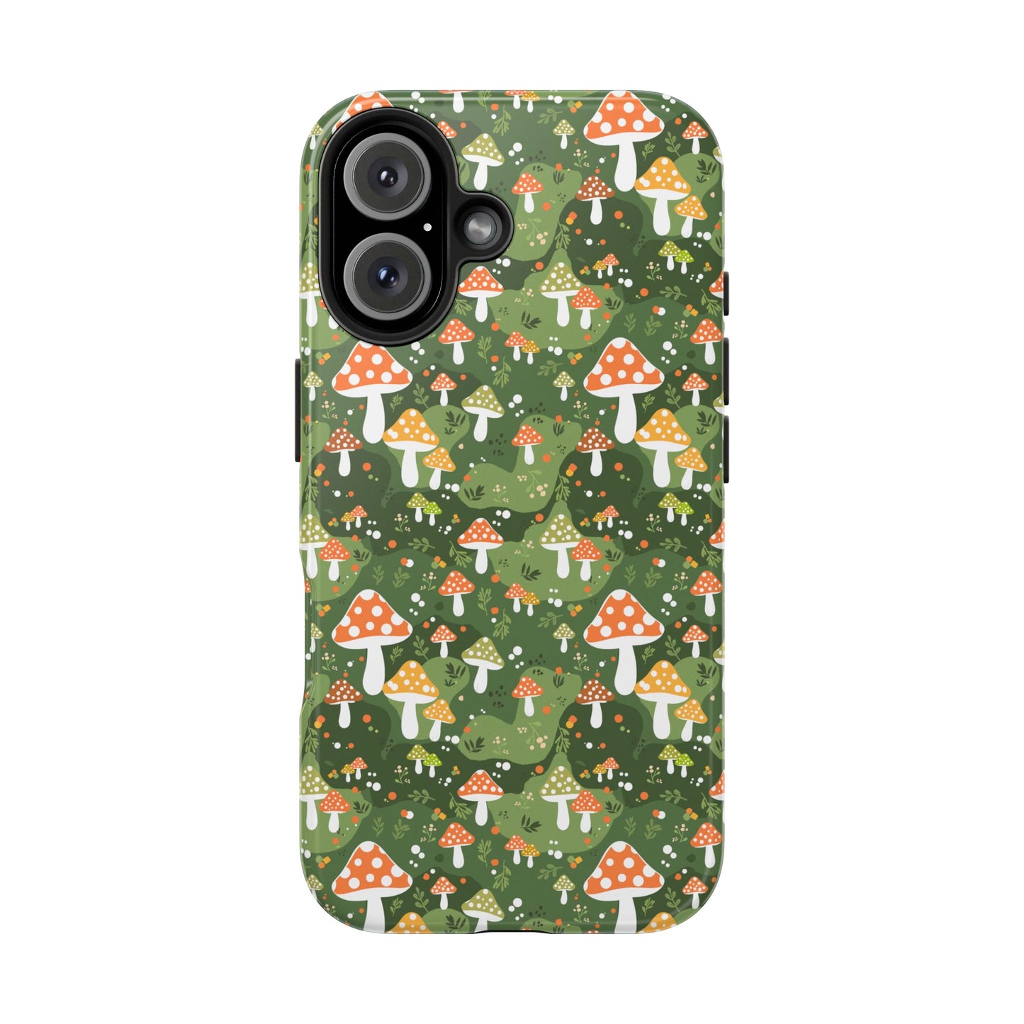 Phone Case - Whimsical Mushroom Pattern, Folk Art Design