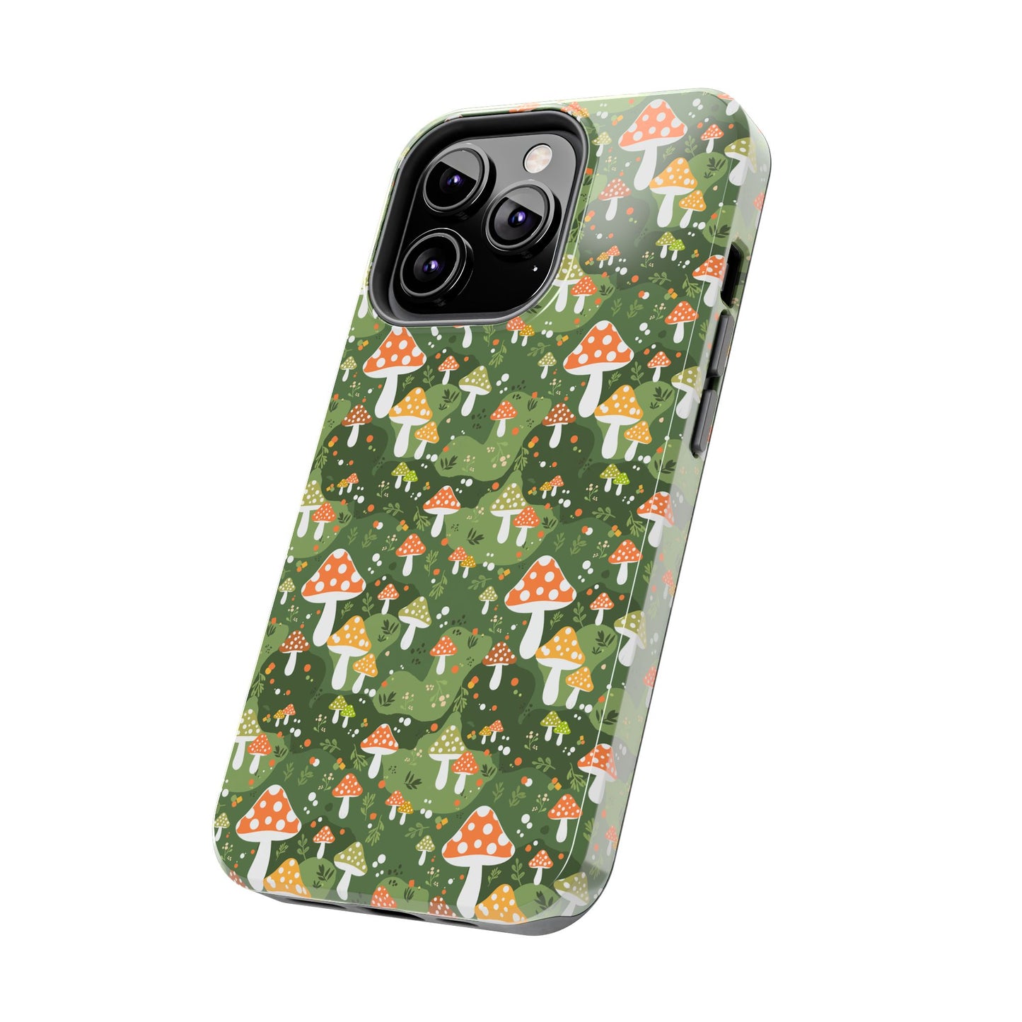 Phone Case - Whimsical Mushroom Pattern, Folk Art Design