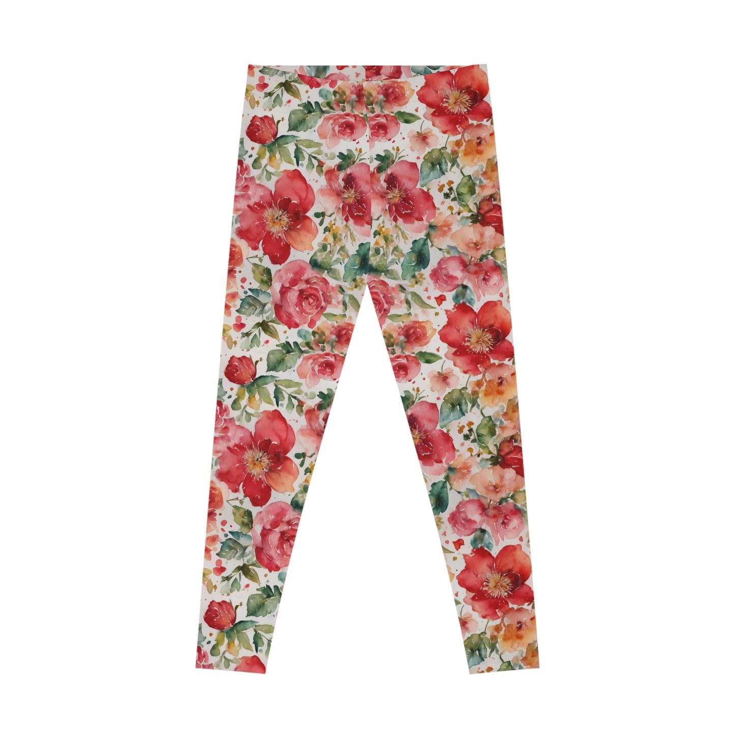 Beautiful Valentine Roses | Stretchy Leggings | Yoga Leggings | Floral Pants | Workout Leggings