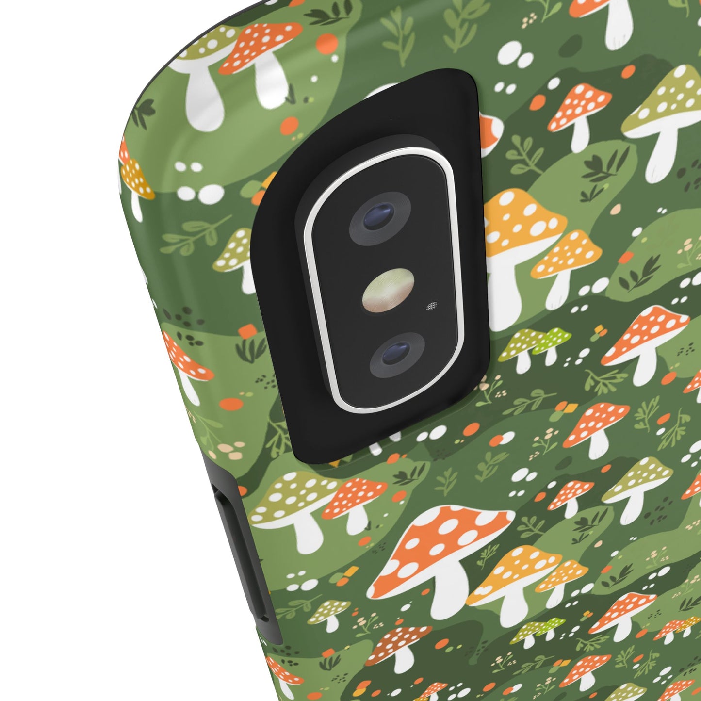 Phone Case - Whimsical Mushroom Pattern, Folk Art Design