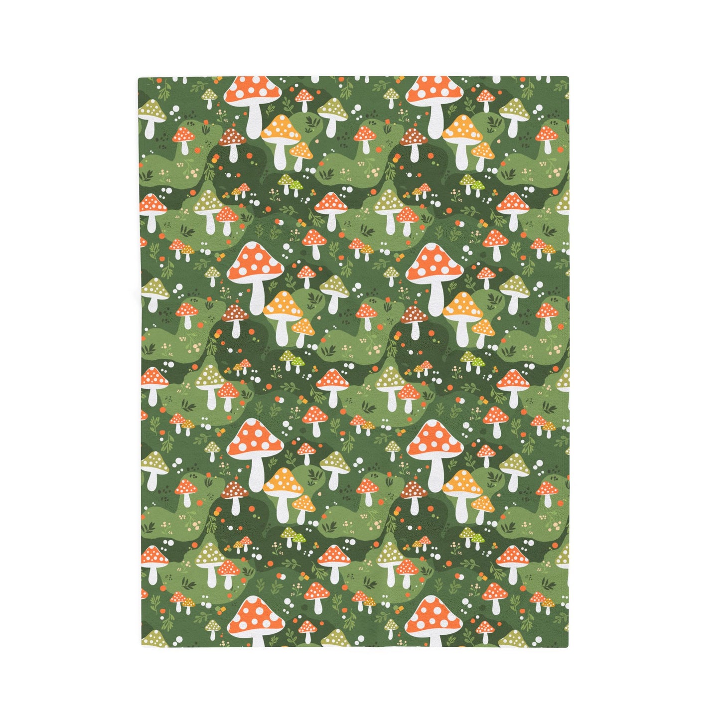 Enchanting Mushroom Pattern Soft Plush Blanket
