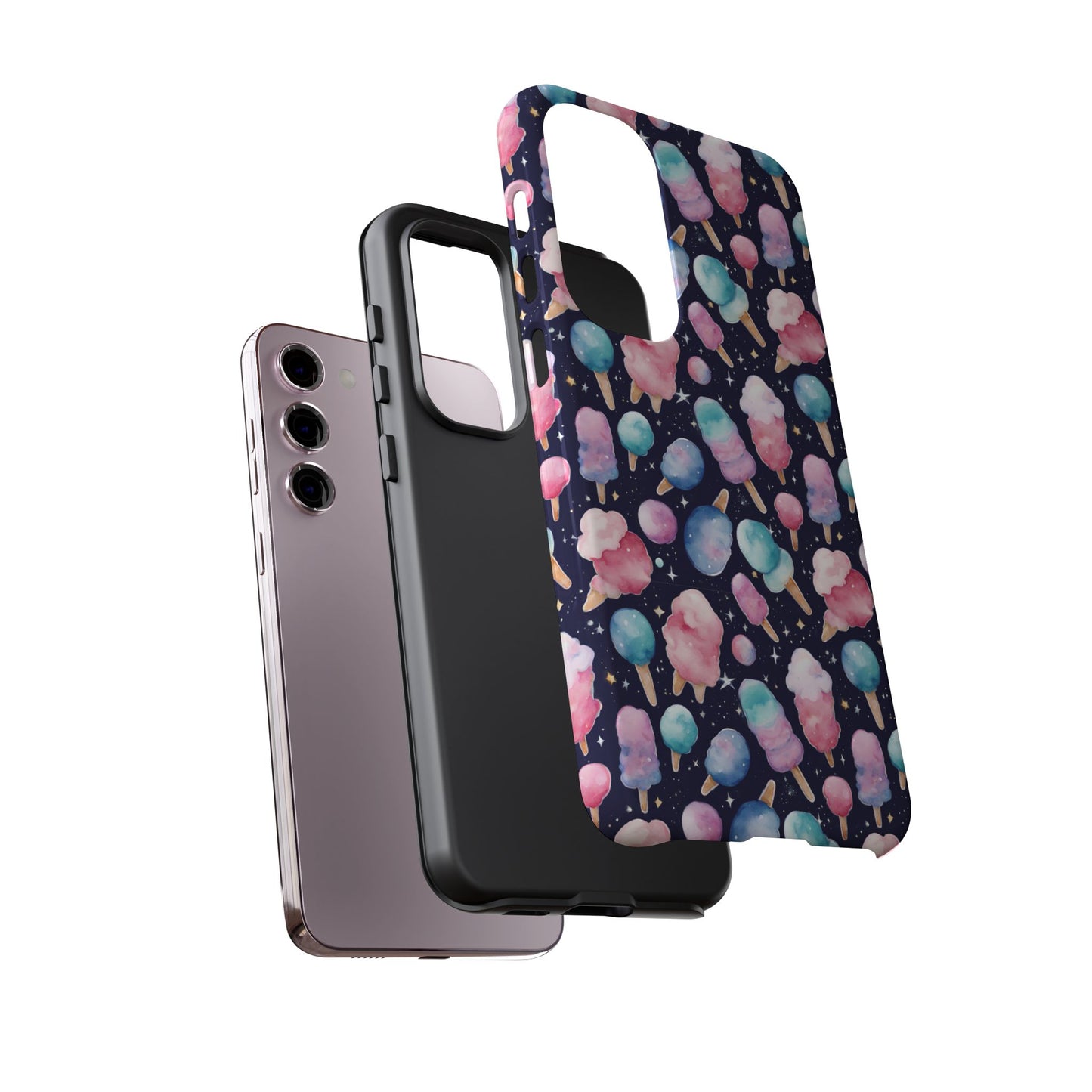 Cotton Candy Space Explosion Tough Case For iPhone Samsung