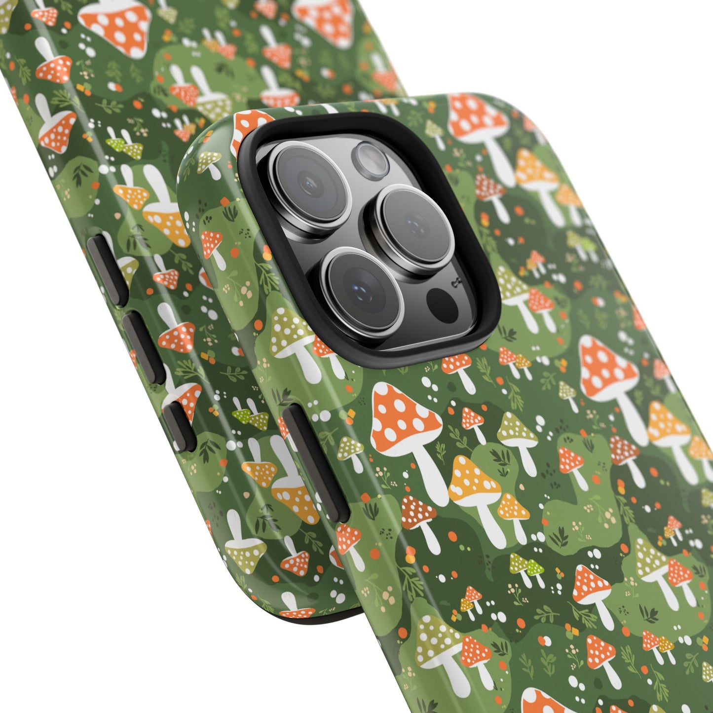 Phone Case - Whimsical Mushroom Pattern, Folk Art Design