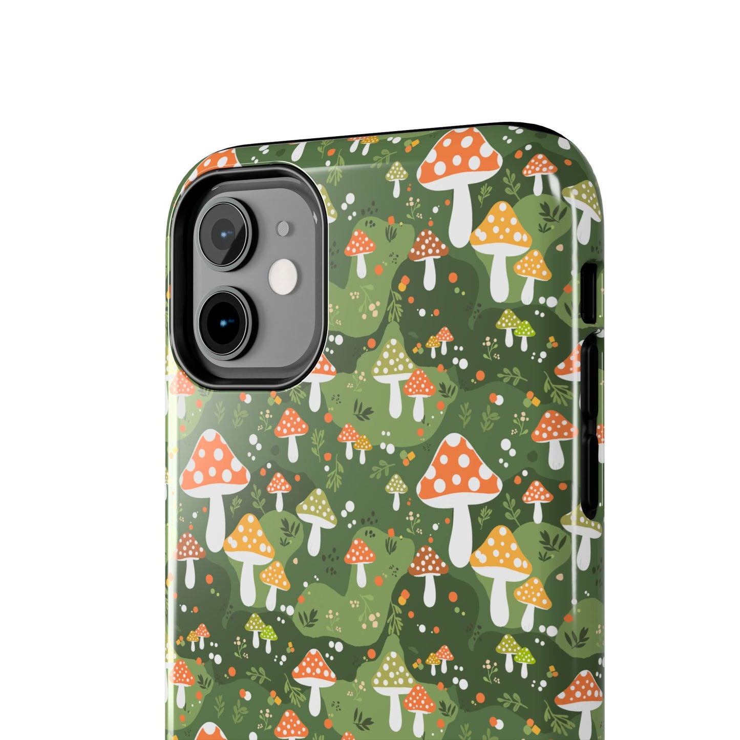 Phone Case - Whimsical Mushroom Pattern, Folk Art Design