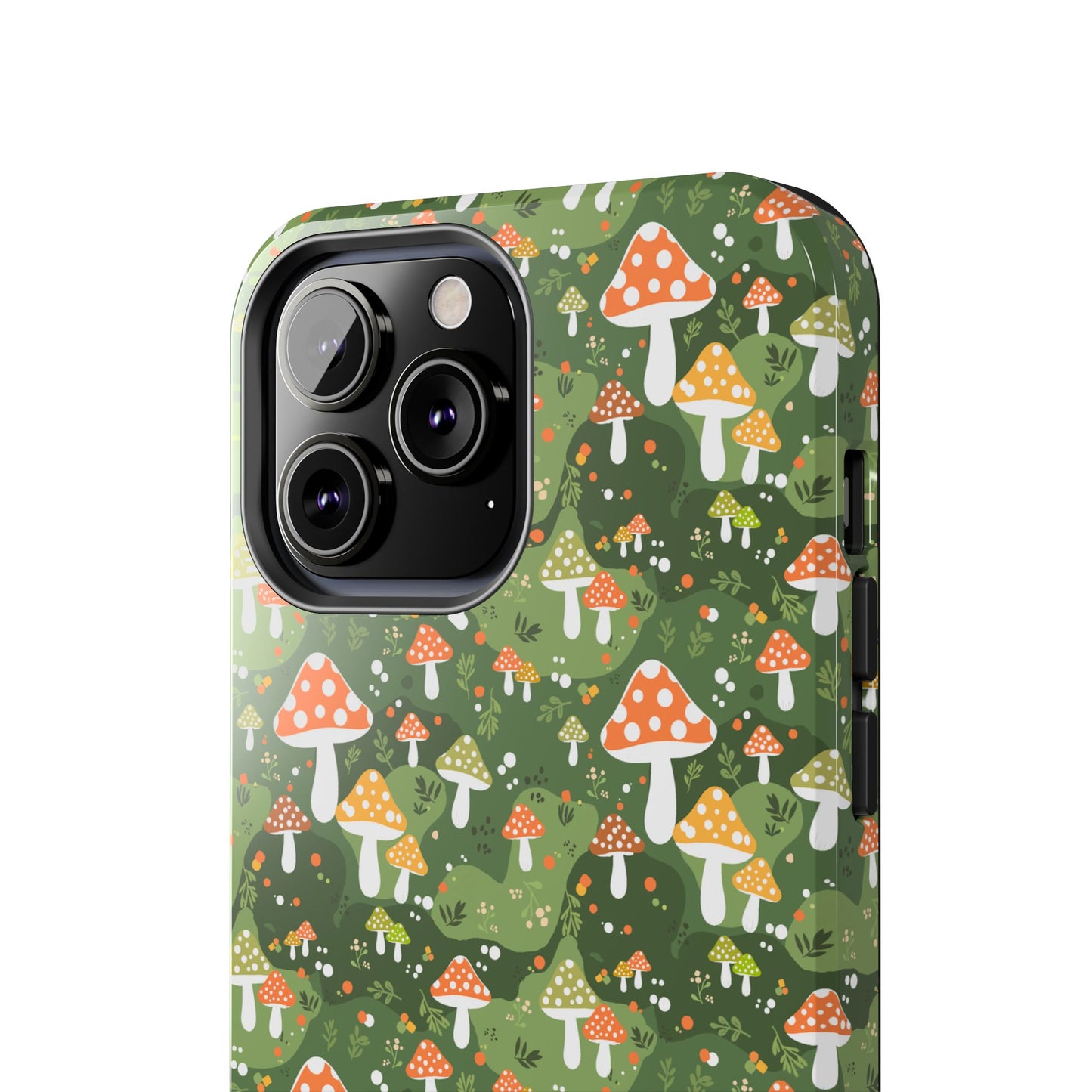 Phone Case - Whimsical Mushroom Pattern, Folk Art Design