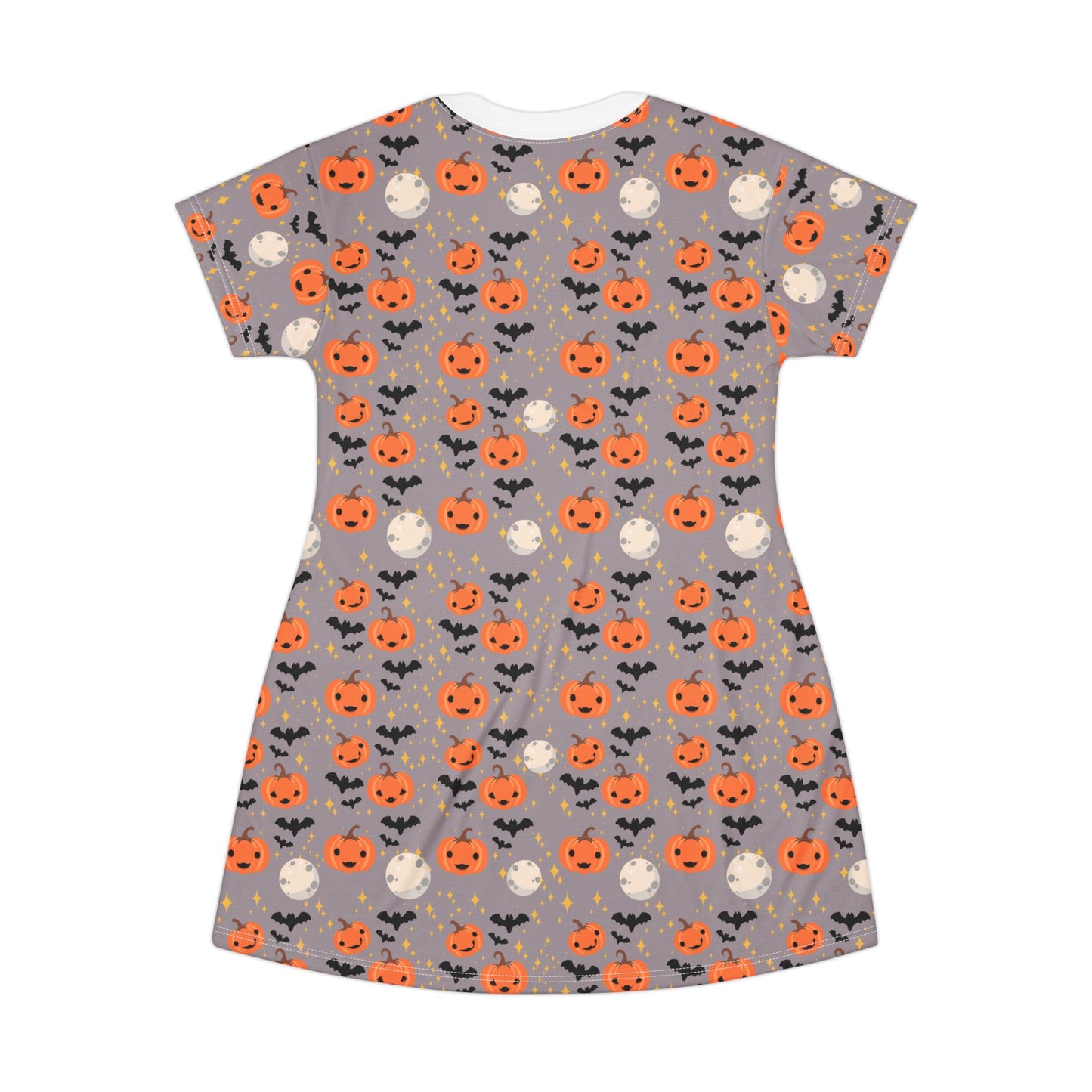 Halloween Pumpkin T-Shirt Dress, Cute Spooky Dress, Fall Fashion, Halloween Party Outfit, Casual Wear for Kids, Gift Idea