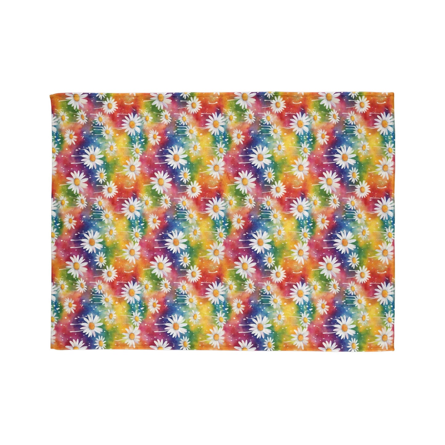 Daisy Rainbow Storm Soft Plush Blanket
