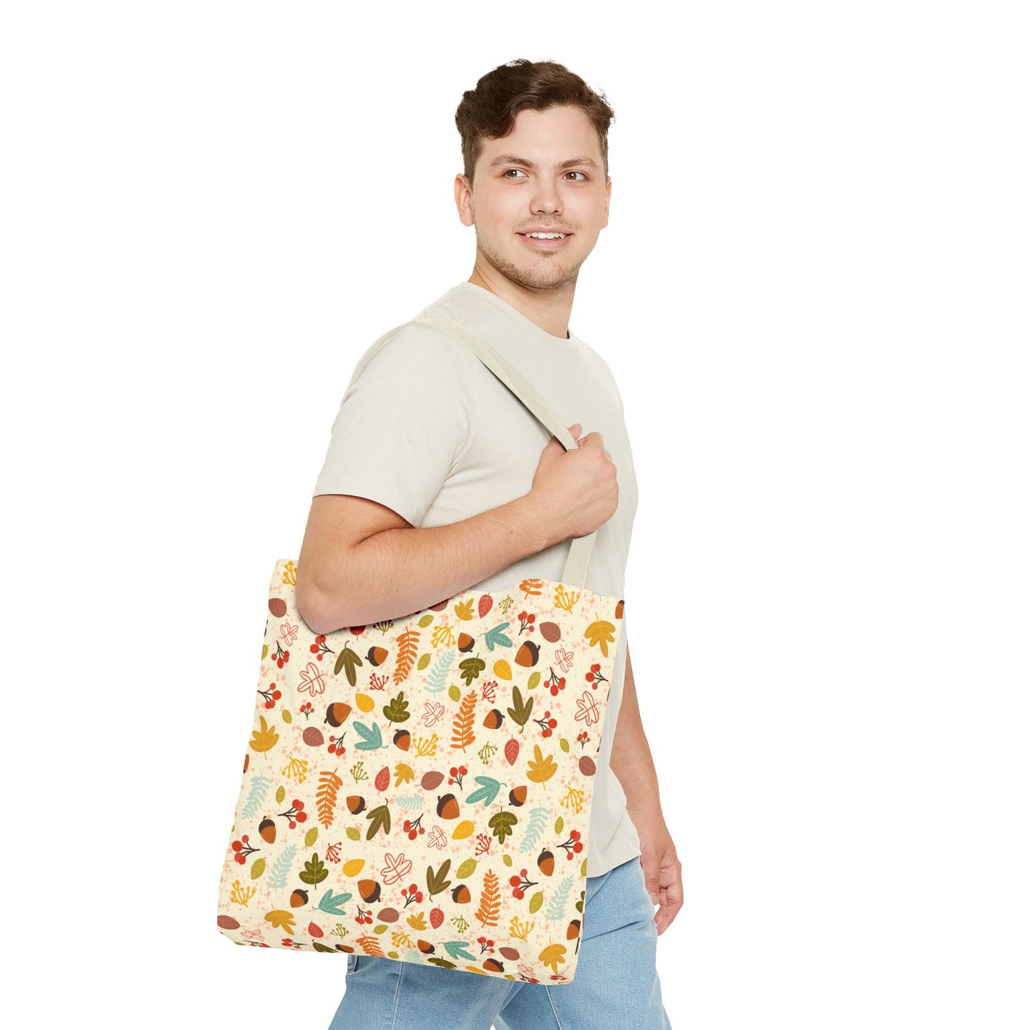 Autumn Floral Tote Bag, Eco-Friendly Shopping Bag, Stylish Grocery Tote, Cute Fall Handbag, Gift for Nature Lovers