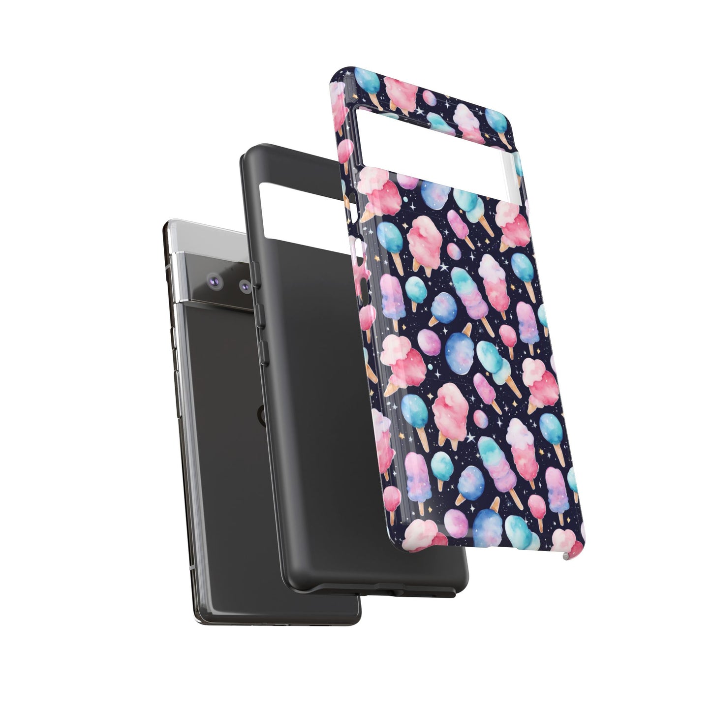 Cotton Candy Space Explosion Tough Case For iPhone Samsung