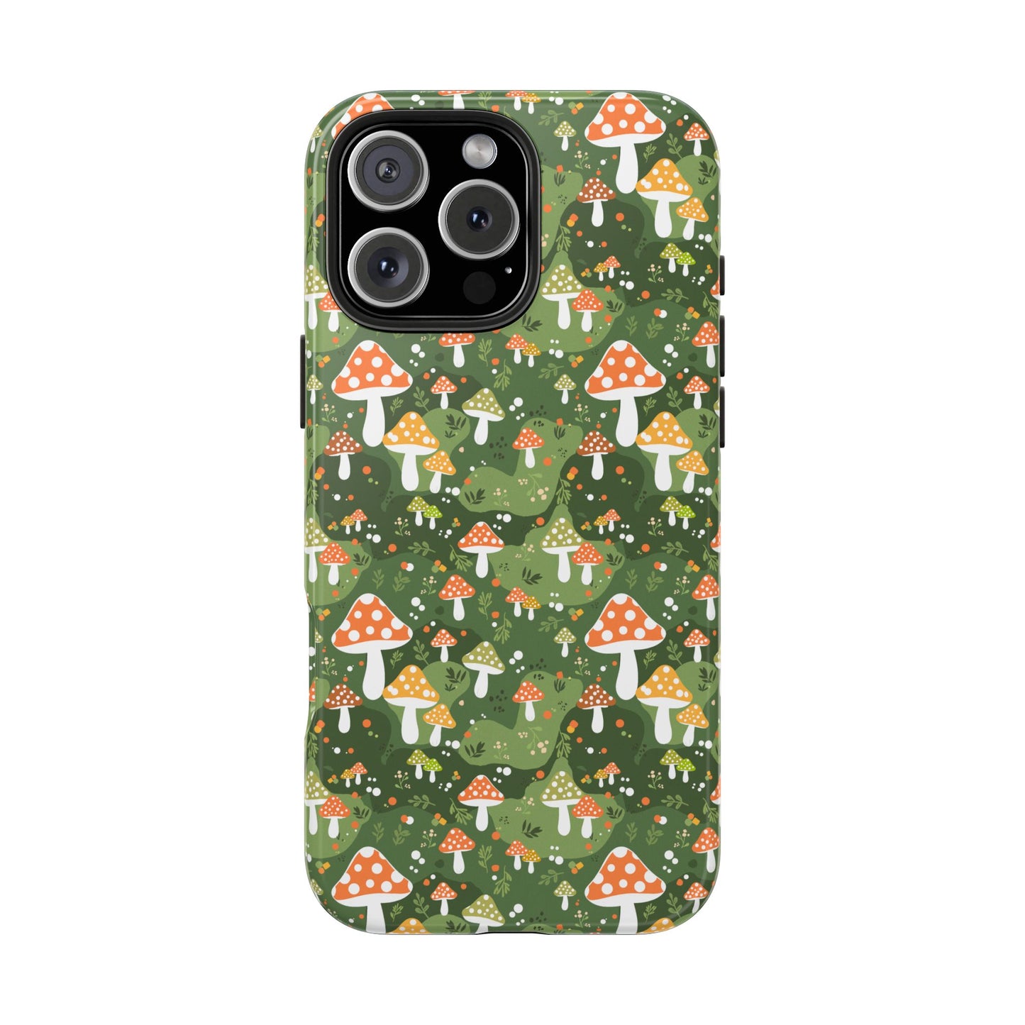 Phone Case - Whimsical Mushroom Pattern, Folk Art Design