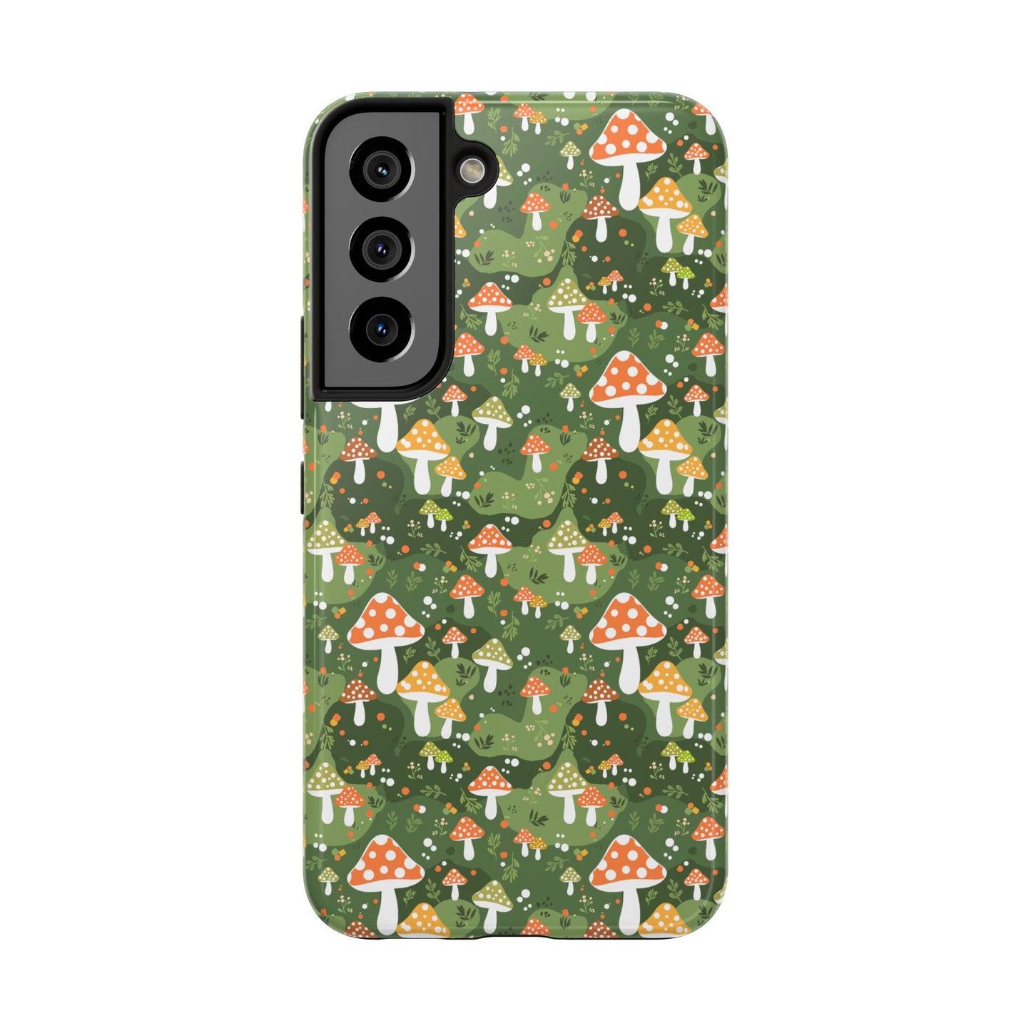 Phone Case - Whimsical Mushroom Pattern, Folk Art Design