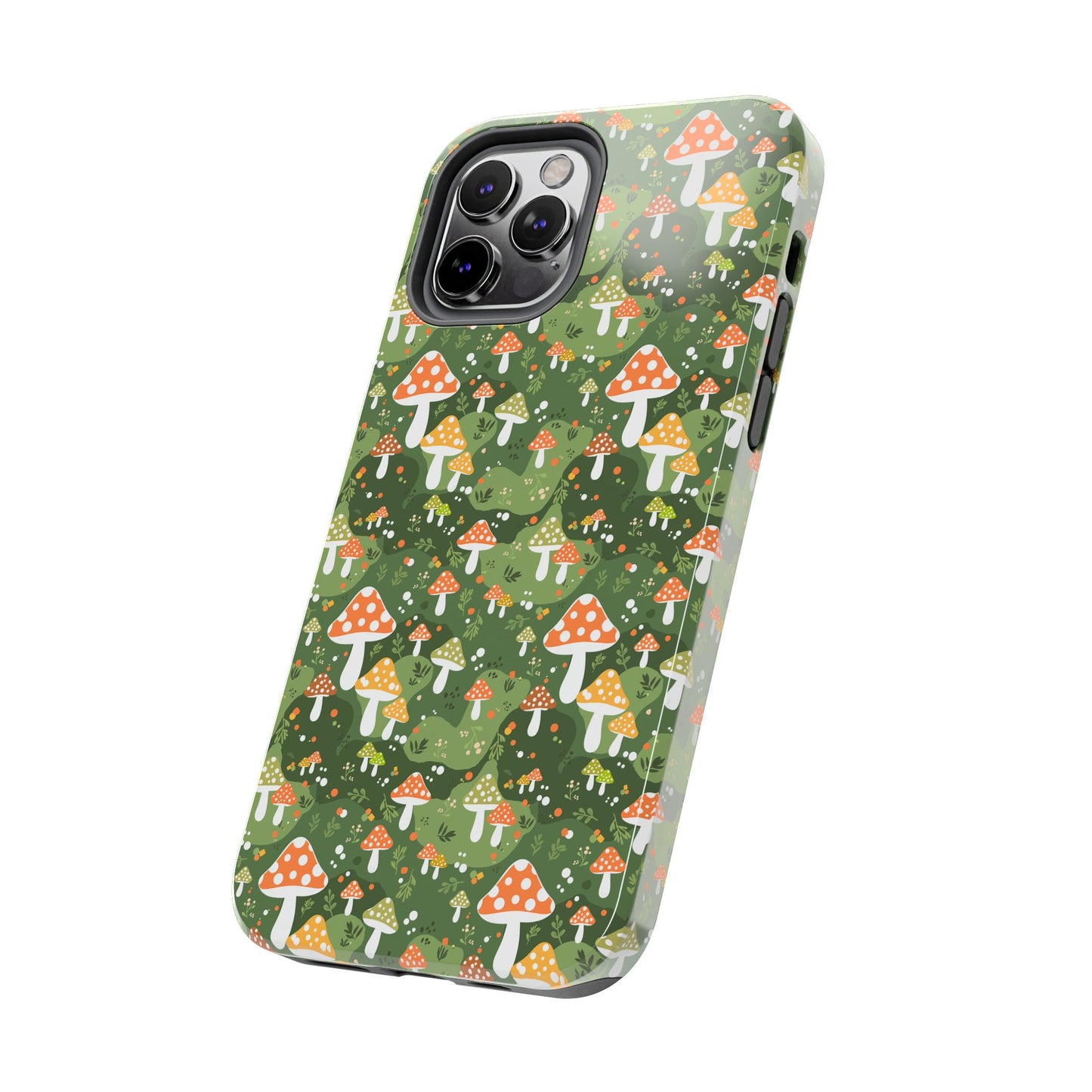 Phone Case - Whimsical Mushroom Pattern, Folk Art Design