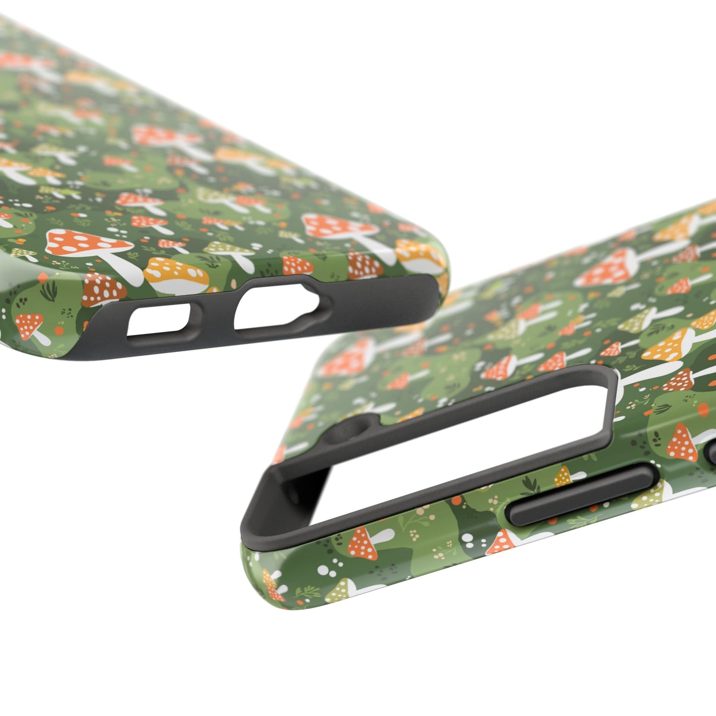 Phone Case - Whimsical Mushroom Pattern, Folk Art Design